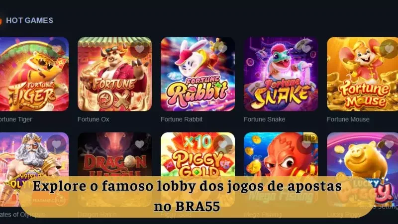 Registre-se no BRA55 para explorar um lobby de jogos diversificado