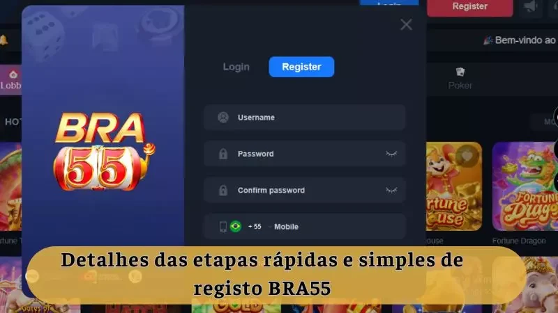 Os jogadores acessam a casa de apostas correta para registrar no BRA55