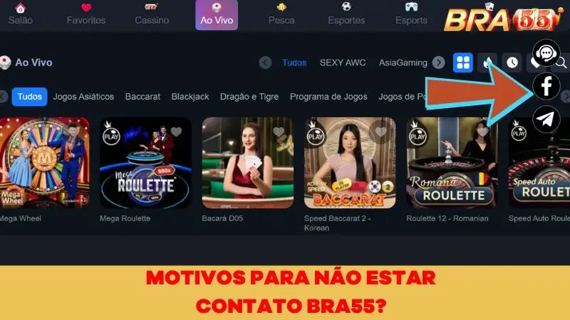 Por que o contato do BRA55 foi interrompido ou falhou?